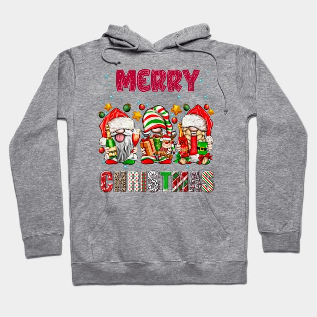 Merry Christmas Gnome Family Funny Xmas Tree Women Men Kids Hoodie by JennyArtist